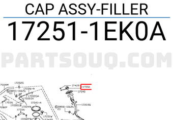 Nissan 172511EK0A CAP ASSY-FILLER