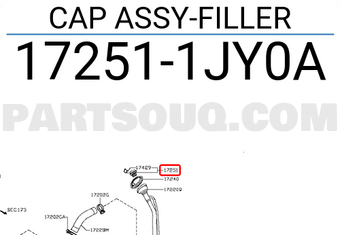 Nissan 172511JY0A CAP ASSY-FILLER
