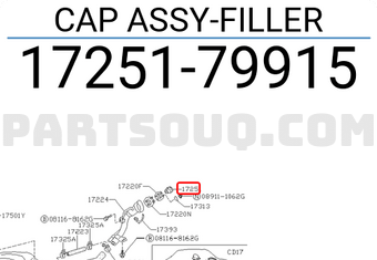 Nissan 1725179915 CAP ASSY-FILLER