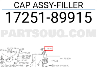 Nissan 1725189915 CAP ASSY-FILLER