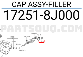 Nissan 172518J000 CAP ASSY-FILLER