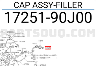 Nissan 1725190J00 CAP ASSY-FILLER