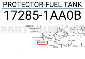 Nissan 172851AA0B PROTECTOR-FUEL TANK