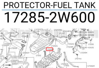 Nissan 172852W600 PROTECTOR-FUEL TANK