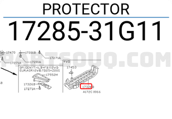 Nissan 1728531G11 PROTECTOR