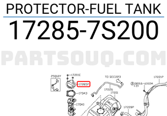 Nissan 172857S200 PROTECTOR-FUEL TANK