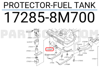 Nissan 172858M700 PROTECTOR-FUEL TANK
