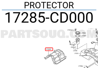 Nissan 17285CD000 PROTECTOR
