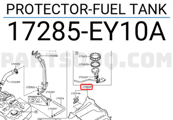 Nissan 17285EY10A PROTECTOR-FUEL TANK