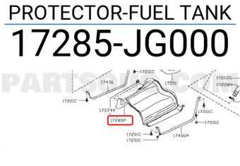 Nissan 17285JG000 PROTECTOR-FUEL TANK