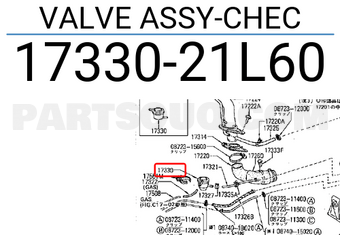 Nissan 1733021L60 VALVE ASSY-CHEC