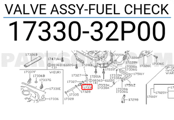 Nissan 1733032P00 VALVE ASSY-FUEL CHECK