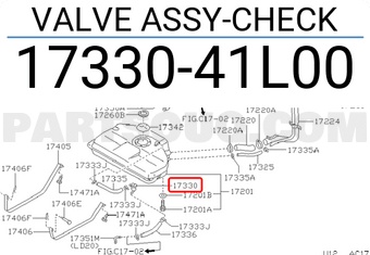 Nissan 1733041L00 VALVE ASSY-CHECK