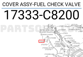 Nissan 17333C8200 COVER ASSY-FUEL CHECK VALVE