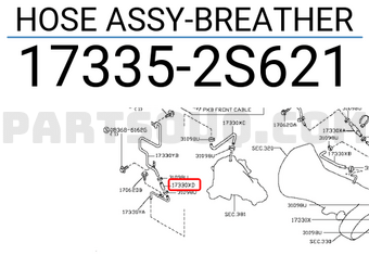 Nissan 173352S621 HOSE ASSY-BREATHER