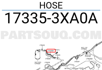 Nissan 173353XA0A HOSE