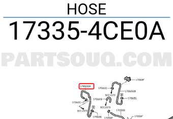 Nissan 173354CE0A HOSE