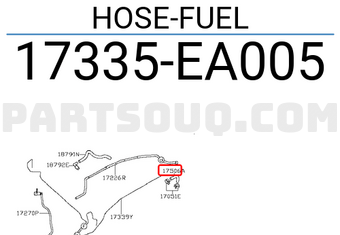Nissan 17335EA005 HOSE-FUEL