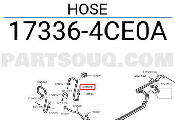 Nissan 173364CE0A HOSE