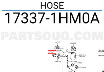 Nissan 173371HM0A HOSE