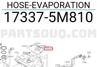 Nissan 173375M810 HOSE-EVAPORATION