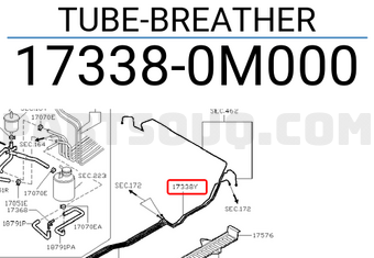 Nissan 173380M000 TUBE-BREATHER