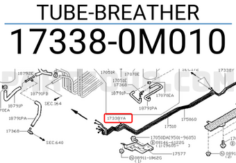 Nissan 173380M010 TUBE-BREATHER