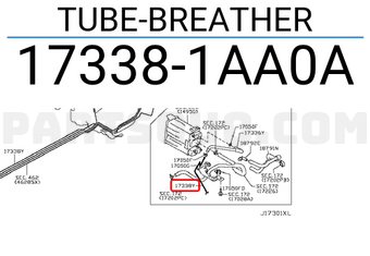 Nissan 173381AA0A TUBE-BREATHER