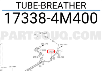 Nissan 173384M400 TUBE-BREATHER