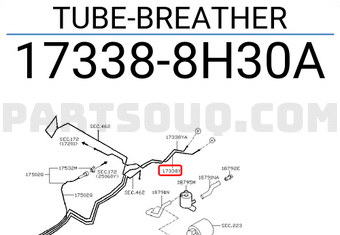 Nissan 173388H30A TUBE-BREATHER