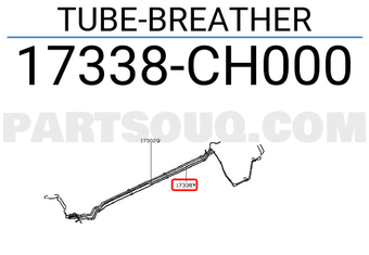 Nissan 17338CH000 TUBE-BREATHER