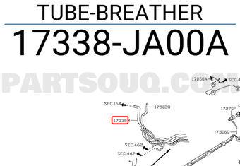 Nissan 17338JA00A TUBE-BREATHER