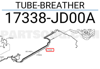 Nissan 17338JD00A TUBE-BREATHER