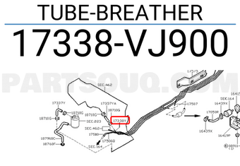 Nissan 17338VJ900 TUBE-BREATHER