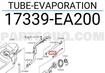 Nissan 17339EA200 TUBE-EVAPORATION