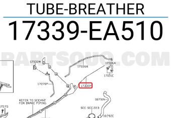 Nissan 17339EA510 TUBE-BREATHER