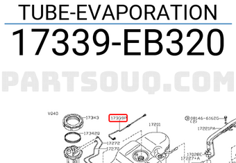 Nissan 17339EB320 TUBE-EVAPORATION