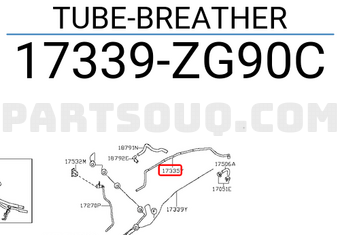 Nissan 17339ZG90C TUBE-BREATHER