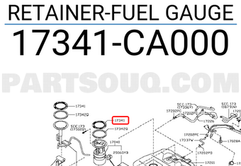 Nissan 17341CA000 RETAINER-FUEL GAUGE