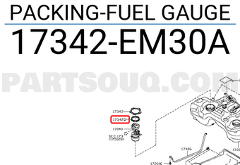 Nissan 17342EM30A PACKING-FUEL GAUGE