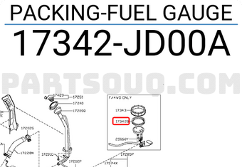 Nissan 17342JD00A PACKING-FUEL GAUGE