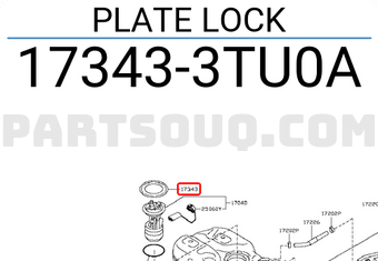 Nissan 173433TU0A PLATE LOCK