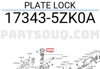 Nissan 173435ZK0A PLATE LOCK