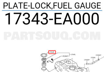 Nissan 17343EA000 PLATE-LOCK,FUEL GAUGE
