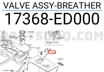 Nissan 17368ED000 VALVE ASSY-BREATHER