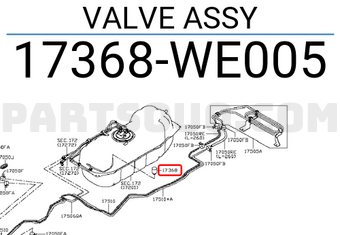 Nissan 17368WE005 VALVE ASSY