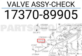 Nissan 1737089905 VALVE ASSY-CHECK