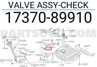 Nissan 1737089910 VALVE ASSY-CHECK