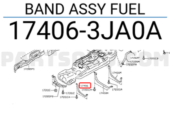 Nissan 174063JA0A BAND ASSY FUEL