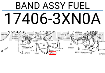 Nissan 174063XN0A BAND ASSY FUEL